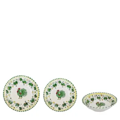 Galletto Green Set of 18 Plates