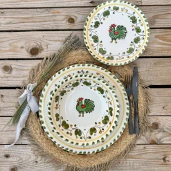 Galletto Green Set of 18 Plates