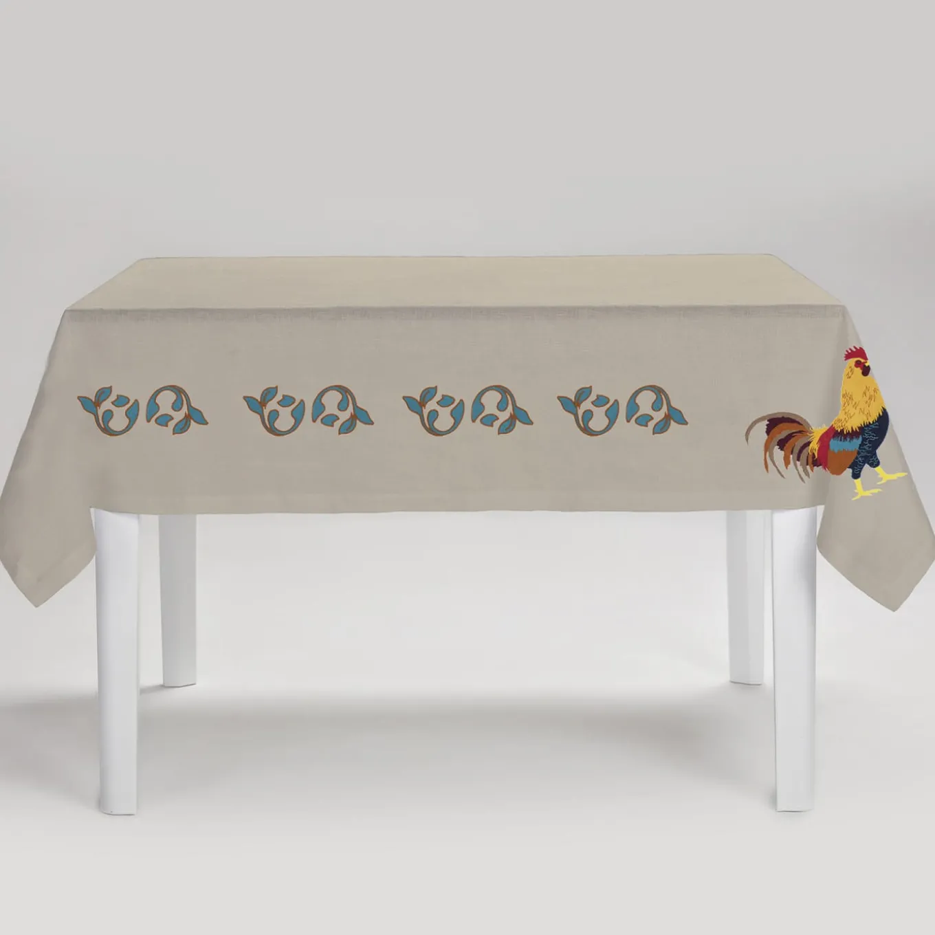 Gallo Multicolor Rectangular Taupe Tablecloth