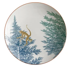 Galtaji Porcelain Soup Plate With Trees And Monkeys #5