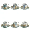 Galtaji Set Of 6 Porcelain Espresso Cups With Trees And Monkeys