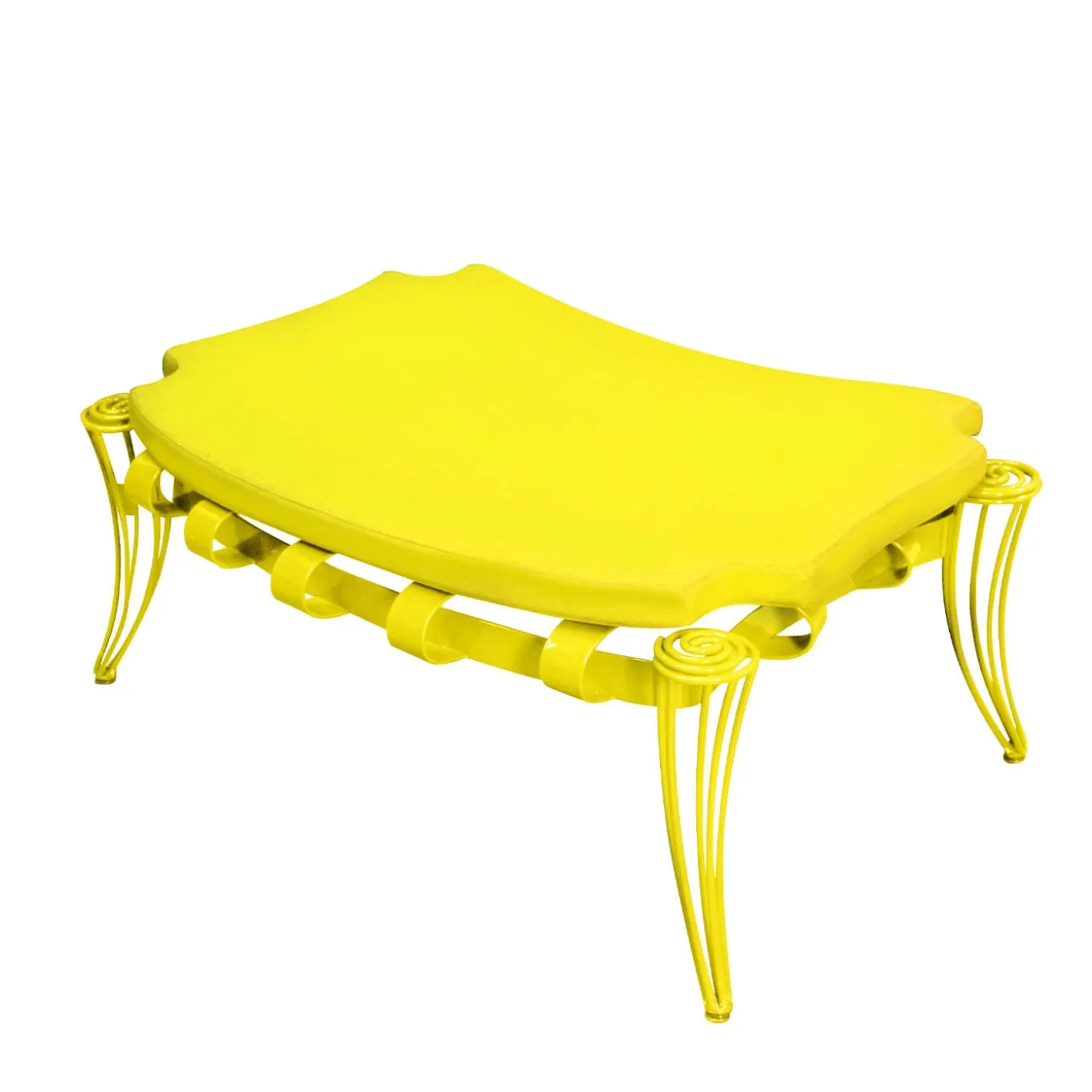 Garden Yellow Pouf by Carlo Rampazzi