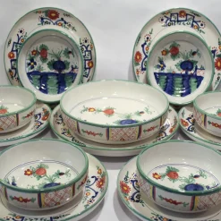 Garofano Set of 6 Soup Plates and 6 Dinner Plates by Lorenza Adami