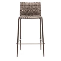 Gazzella Brown Woven Bar Stool