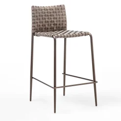 Gazzella Brown Woven Bar Stool