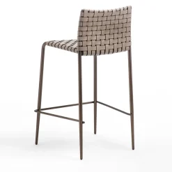 Gazzella Brown Woven Bar Stool