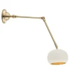 Gea Brass Wall Sconce with Jointed Arm