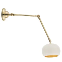 Gea Brass Wall Sconce with Jointed Arm
