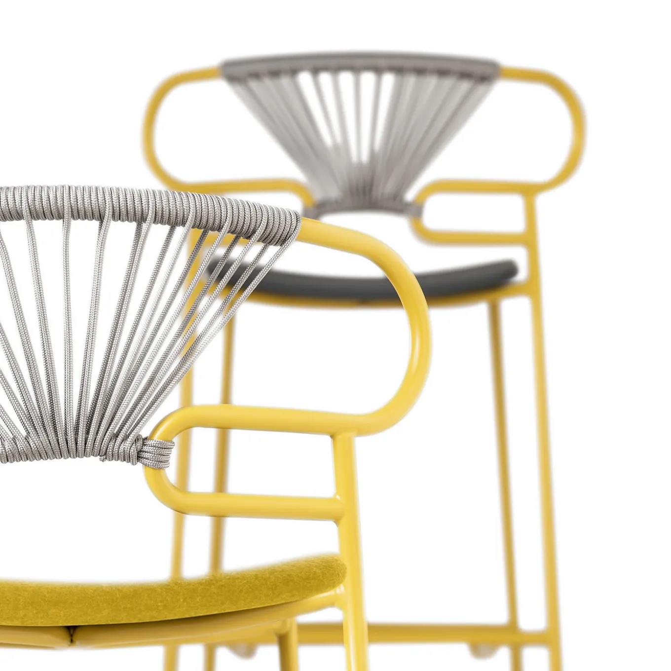 Genoa Cross Yellow Stool by Cesare Ehr