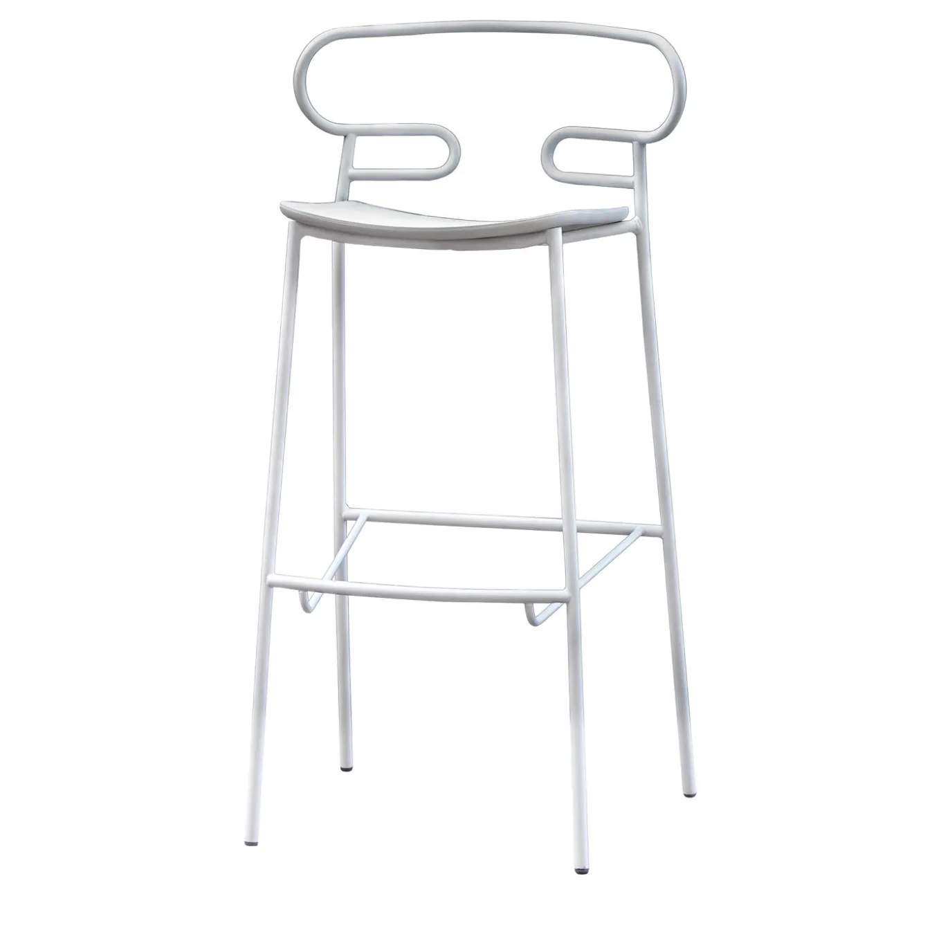 Genoa White Bar Stool By Cesare Ehr