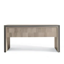 Gentile Gray Walnut Wood Writing Desk With Drawers