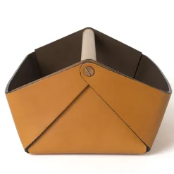 Gino Large Ocher Basket by Cristian Loddo