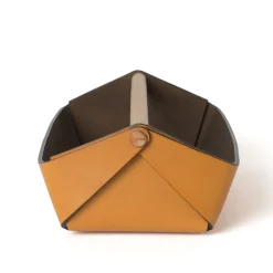 Gino Small Ocher Basket by Cristian Loddo