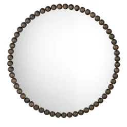 Gioiello Round Large Bronze Mirror by Nika Zupanc