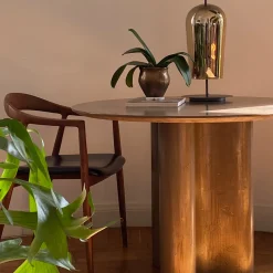 Giorgia Liquid Bronze Round Table