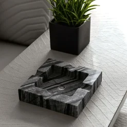 Giorgio Collection Black Kenya Marble Ashtray