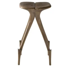 Giraffa Bar Stool in Walnut By Nigel Coates