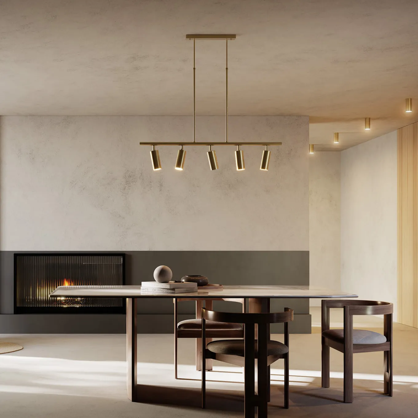 Girasoli Natural Brass Ceiling Lamp