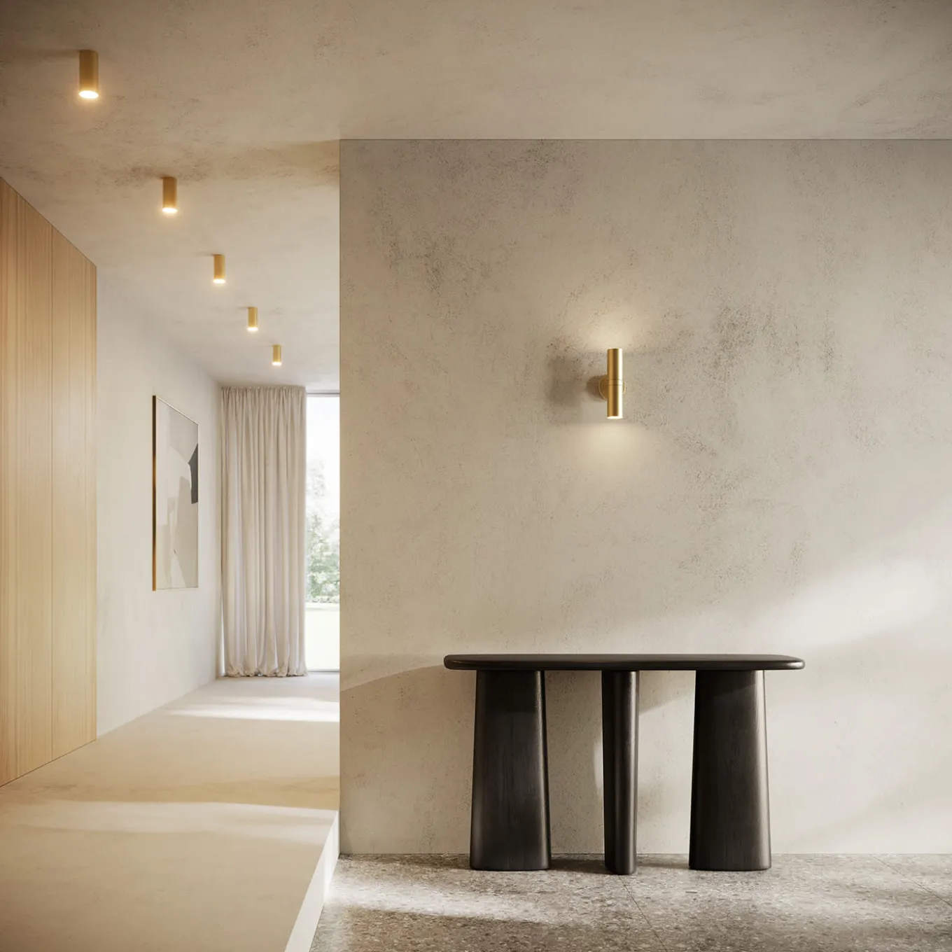 Girasoli Natural Brass Ceiling Lamp