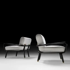 GIRO' Moka Ash Wood Lounge Chair