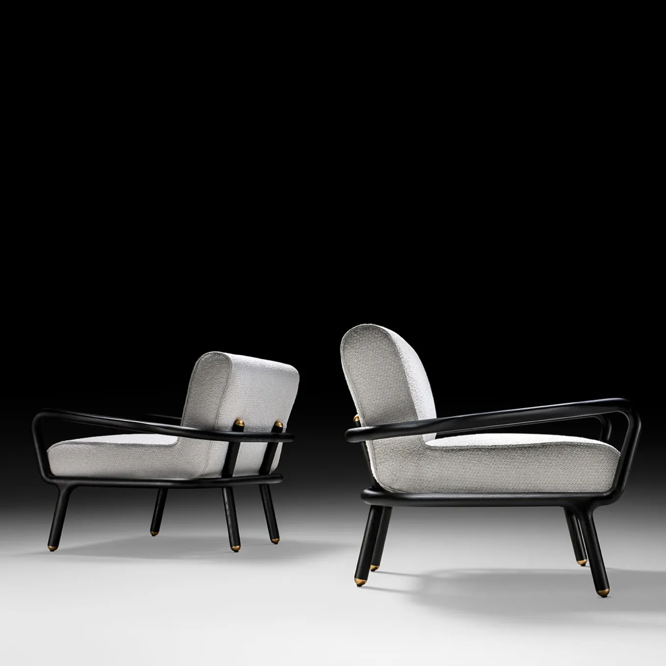 GIRO' Moka Ash Wood Lounge Chair