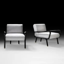 GIRO' Moka Ash Wood Lounge Chair