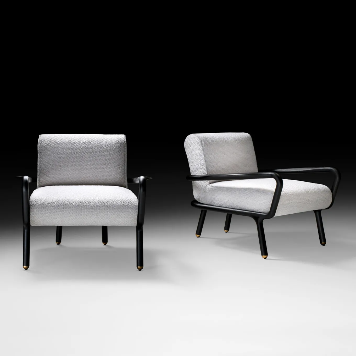 GIRO' Moka Ash Wood Lounge Chair