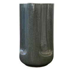 Giuseppe Cenere Glossy Gray Glazed Ceramic Vase