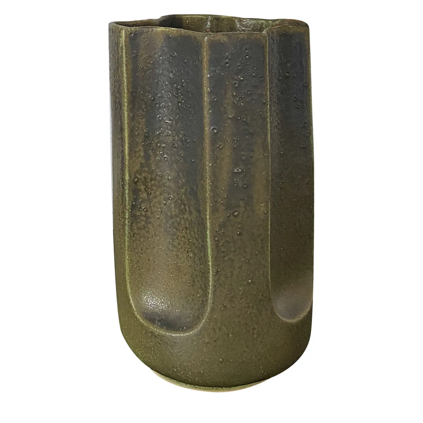 Giuseppe Musgo Gray Glazed Ceramic Vase
