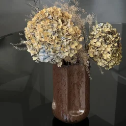 Giuseppe Rame Glossy Bronze Glazed Ceramic Vase