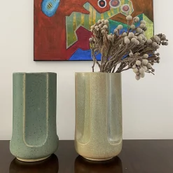 Giuseppe Turquesa Matte Blue Glazed Ceramic Vase