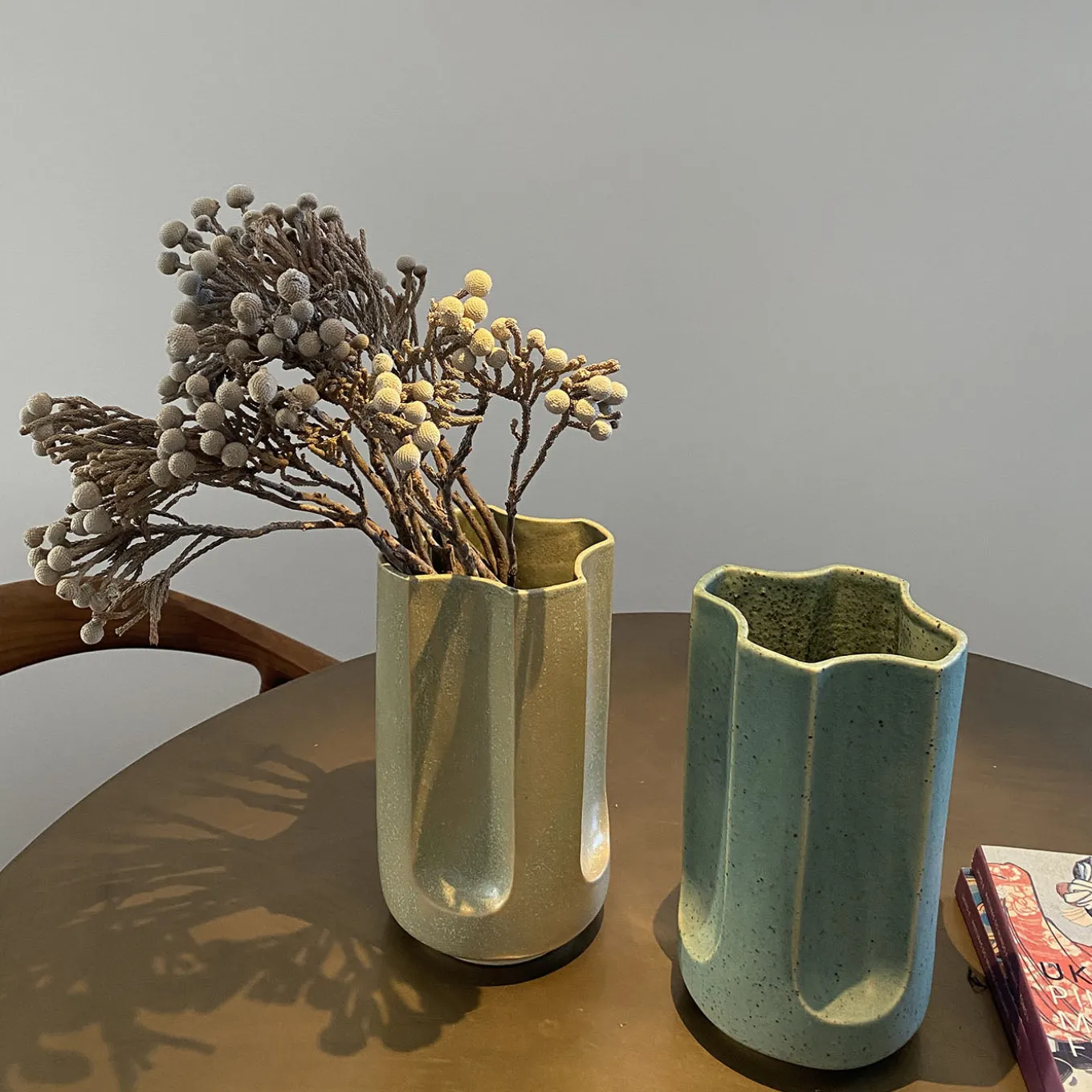 Giuseppe Turquesa Matte Blue Glazed Ceramic Vase