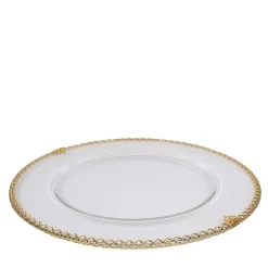 Glass Charger Plate with 24K Gold #1