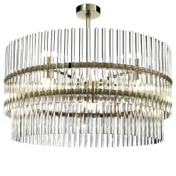 Glass Cylinders 24-Light Chandelier