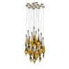 Glass Fall 14 Leaves Chandelier
