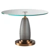 Glass Table with Circular Glass Top
