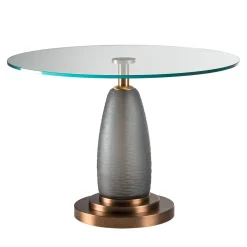 Glass Table with Circular Glass Top