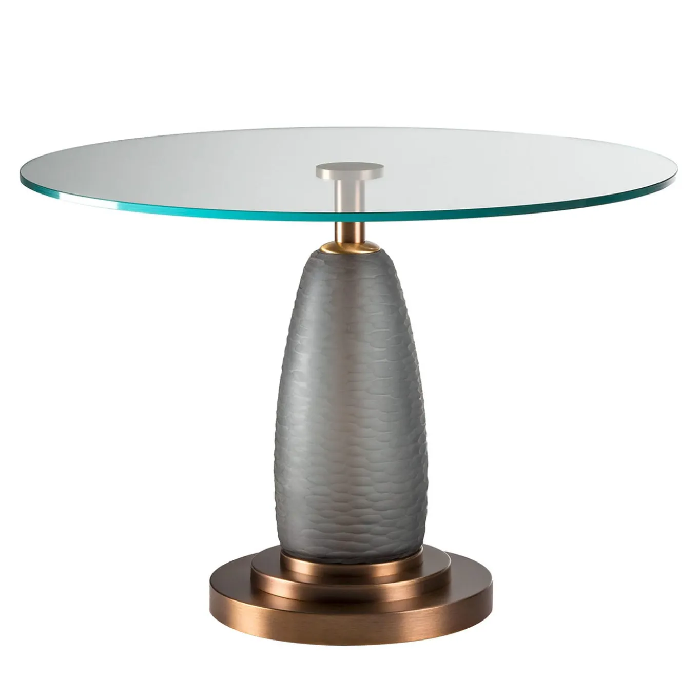 Glass Table with Circular Glass Top
