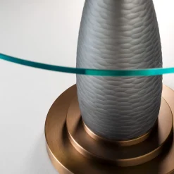 Glass Table with Circular Glass Top