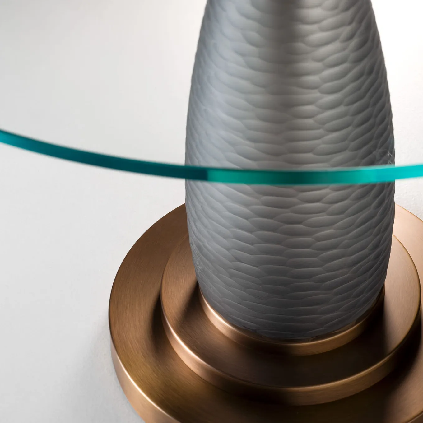 Glass Table with Circular Glass Top