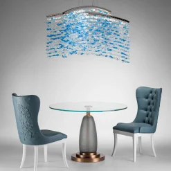 Glass Table with Circular Glass Top