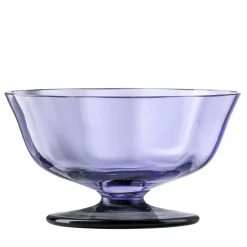 Glicine Purple Twisted Glass Dessert Coupe