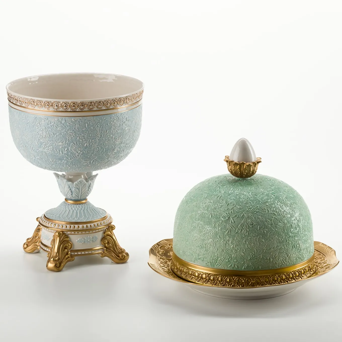 Gloria Plate with Damasco Cloche