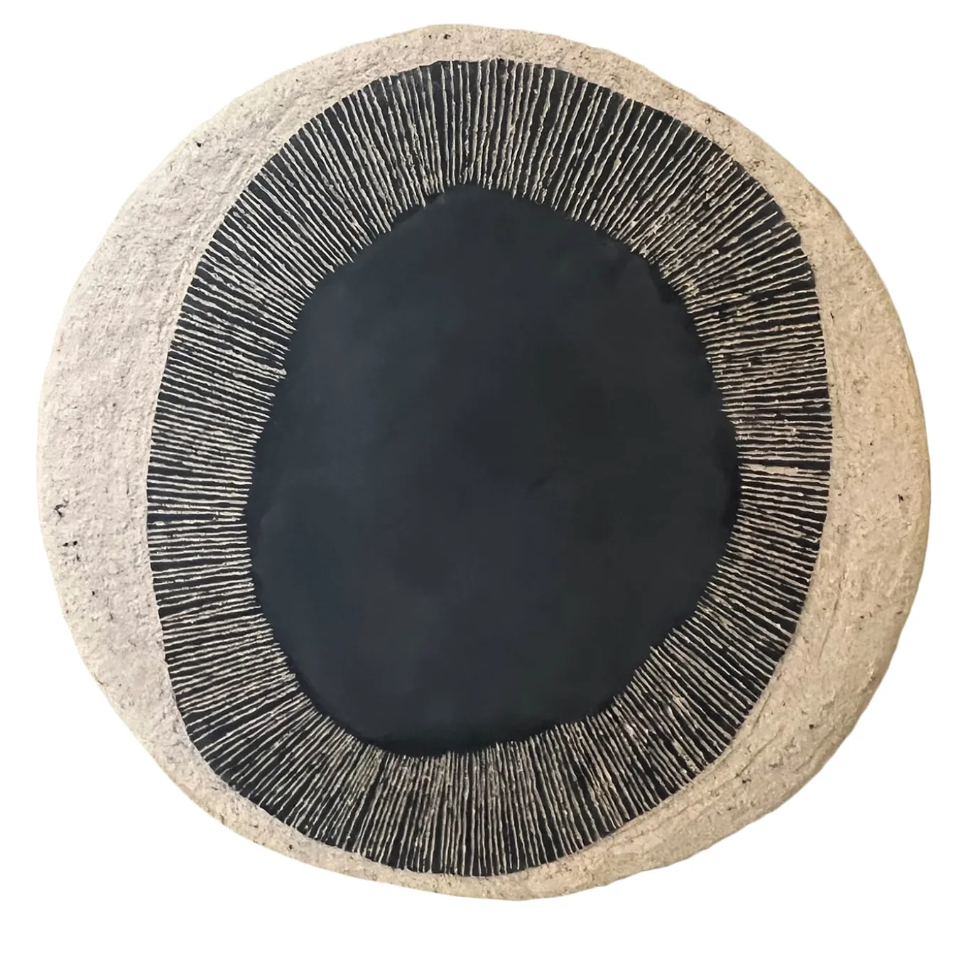 Gob 14 Black and White Ceramic Plate