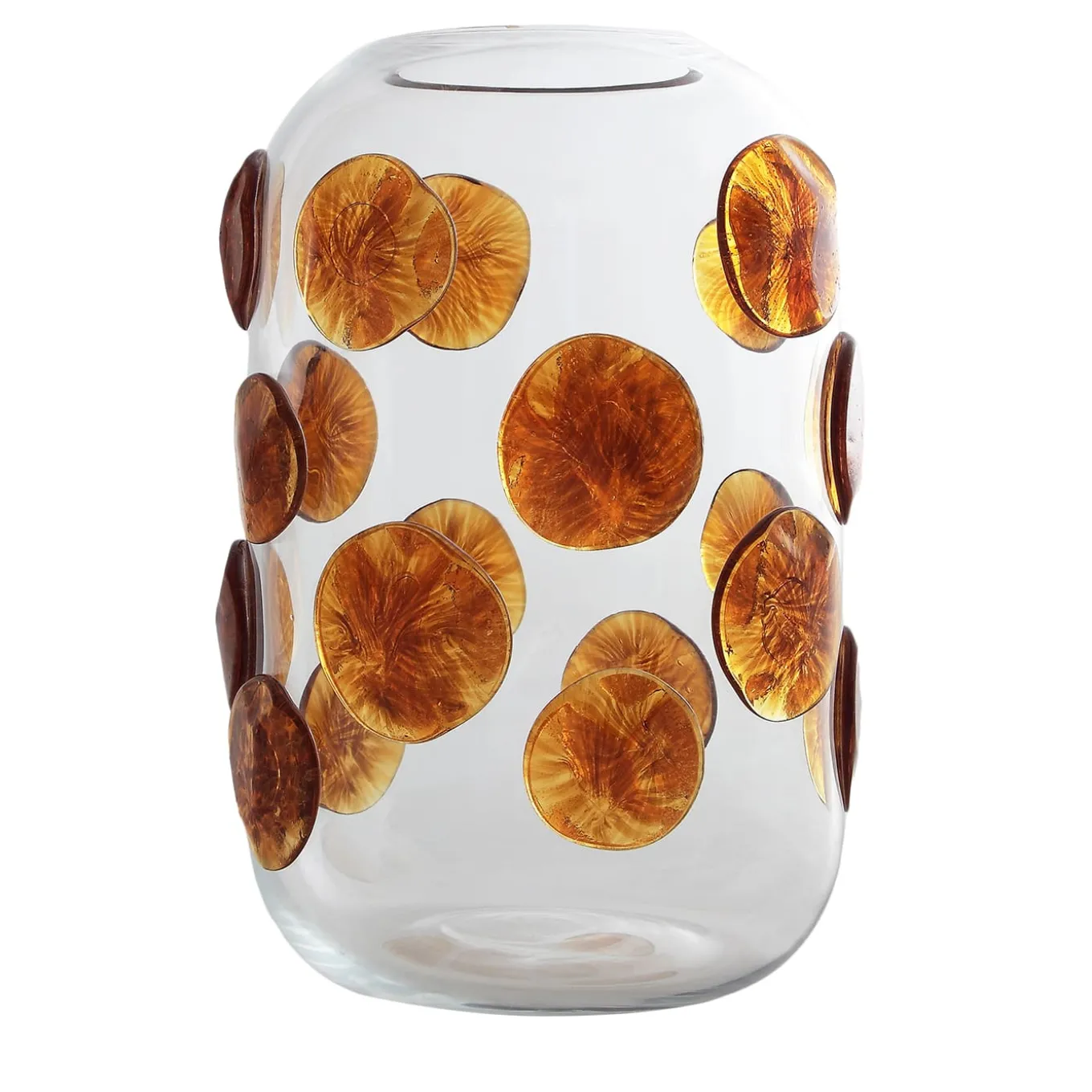 Goccia Amber Dots Clear Vase