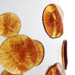 Goccia Amber Dots Clear Vase