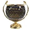 Gold and Blue/Amber Crystal Champagne Bucket