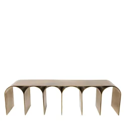 Gold Arch Bronze Steel Bench