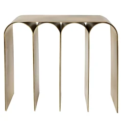 Gold Arch Bronze Steel Console