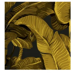 Gold Banana Leaves Wallpaper